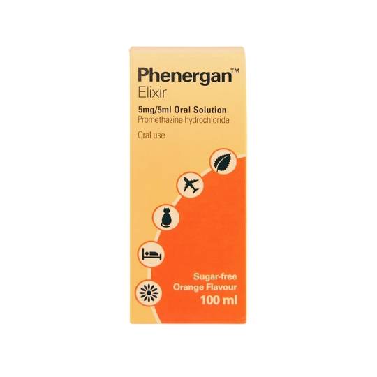 Phenergan Liquid 5mg5ml (Elixir) Allergy, Nausea & Sleep Buy Online UK